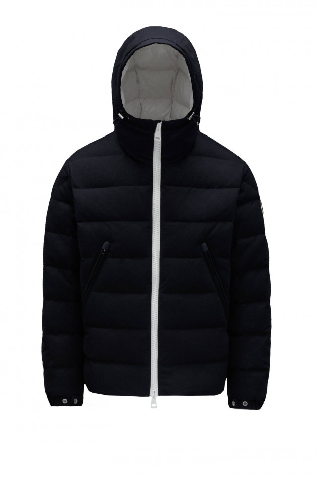 Moncler Daunenjacke mit Kontrast-Innenseite in Marine