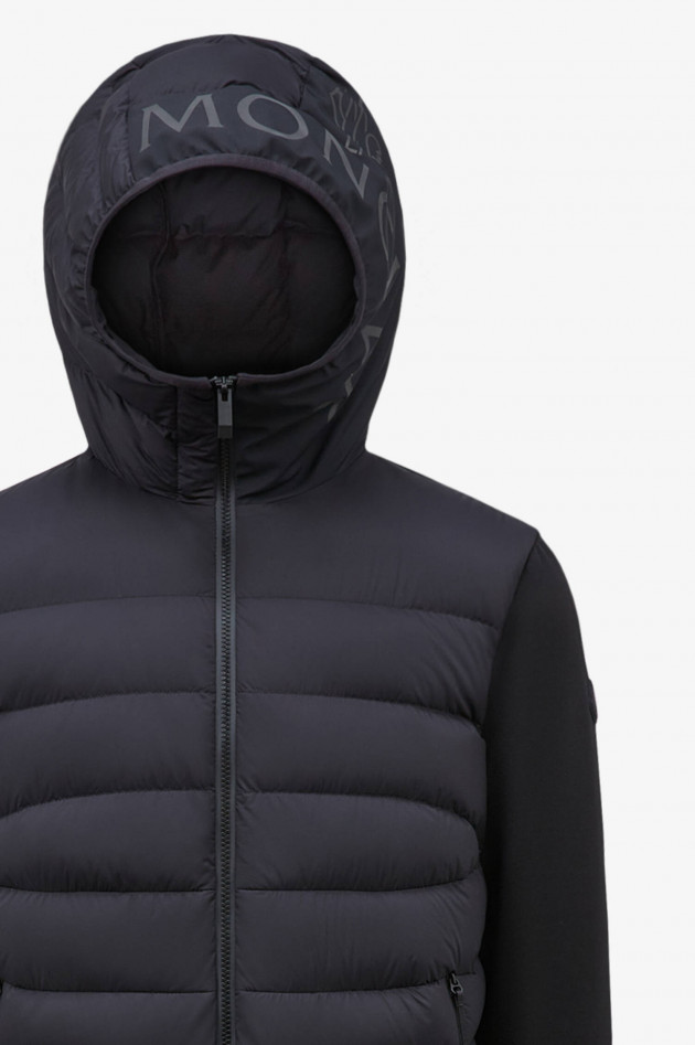 Moncler Jacke mit Daunenstepp-Front in Schwarz