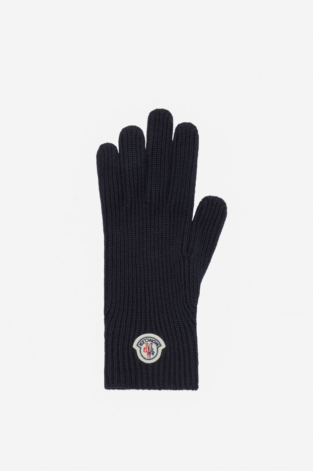 Moncler Woll-Handschuhe in Navy