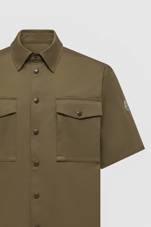 Moncler Hemd/Overshirt aus Baumwolle in Oliv