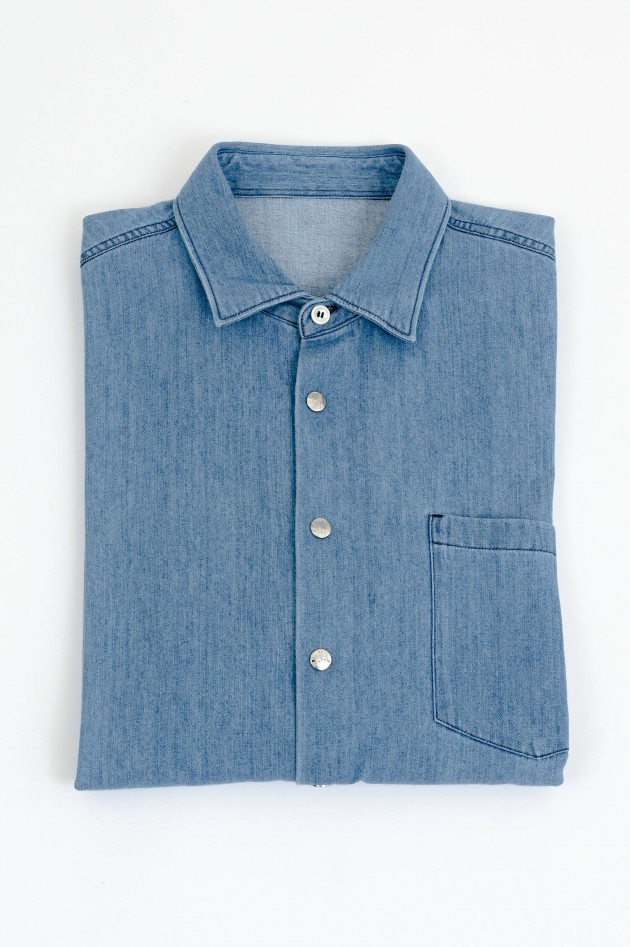 Moncler Jeanshemd in Mittelblau