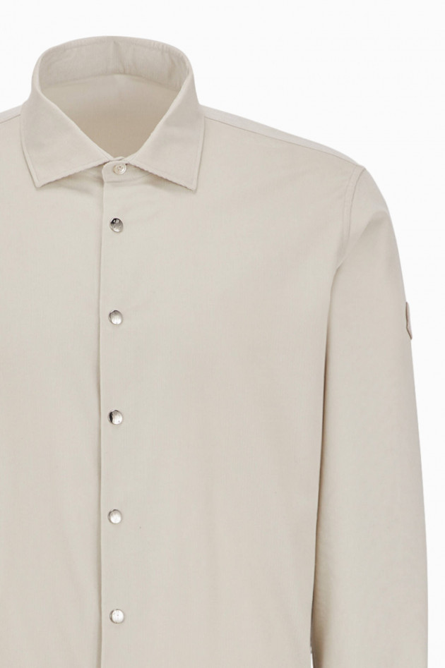 Moncler Feincord-Hemd in Creme