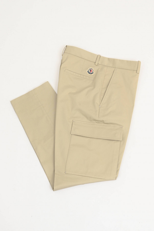 Moncler Cargo Hose aus Baumwolle in Beige