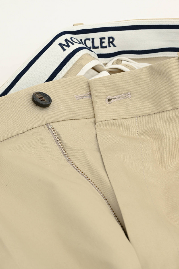 Moncler Cargo Hose aus Baumwolle in Beige