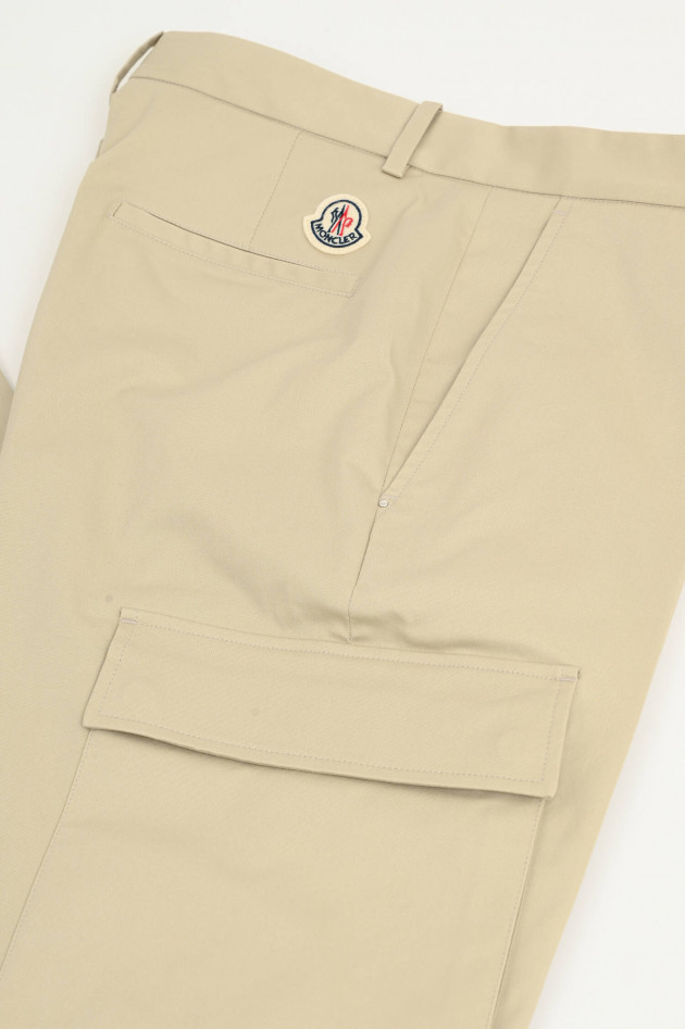 Moncler Cargo Hose aus Baumwolle in Beige