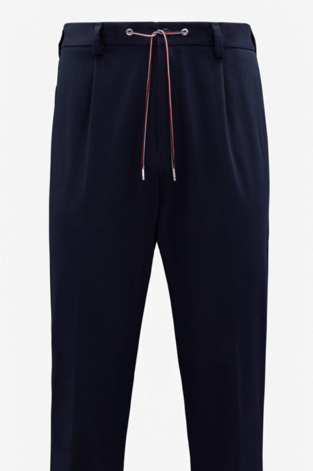 Moncler Baumwoll Hose mit Tunnelzug in Navy