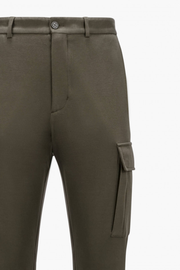 Moncler Cargohose aus Baumwolljersey in Khaki