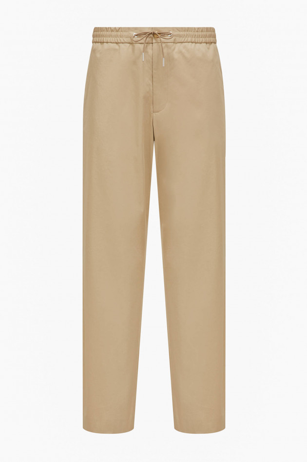 Moncler Baumwoll Hose mit Tunnelzug in Beige