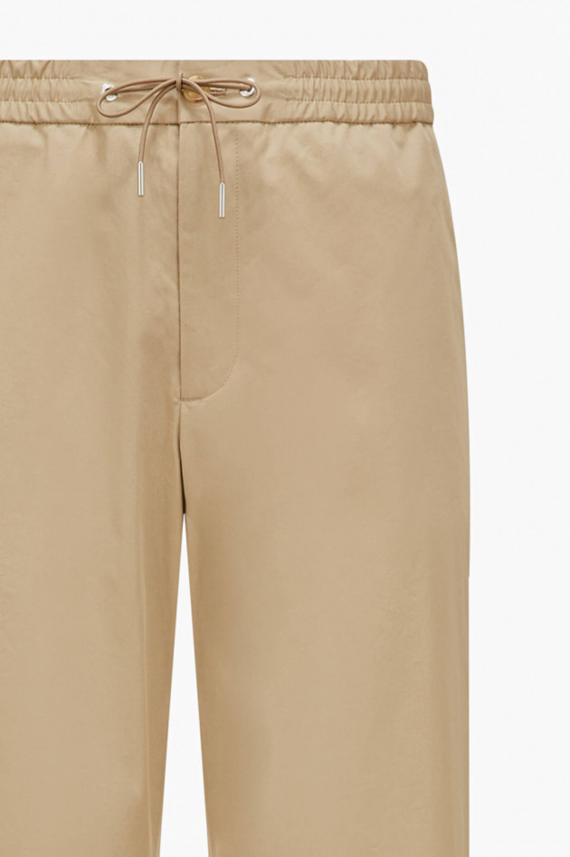 Moncler Baumwoll Hose mit Tunnelzug in Beige