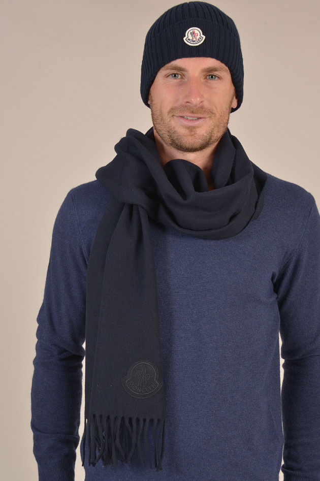 Moncler Mütze aus Cashmere in Navy