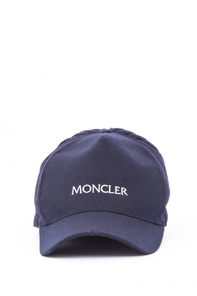 Moncler Schildkappe mit Wolleinsatz in Marine