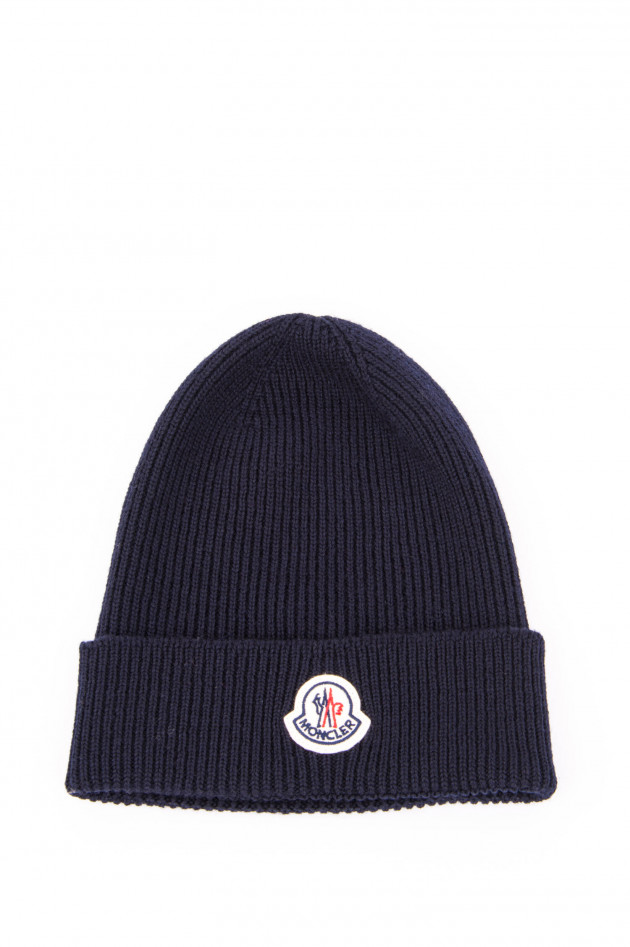 Moncler Mütze aus Schurwolle in Navy