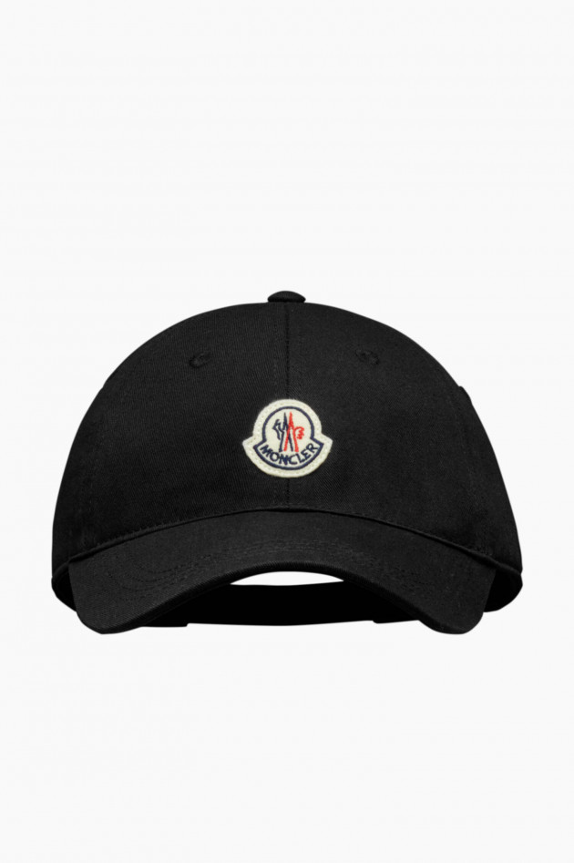 Moncler Basecap mit Logo-Patch in Schwarz