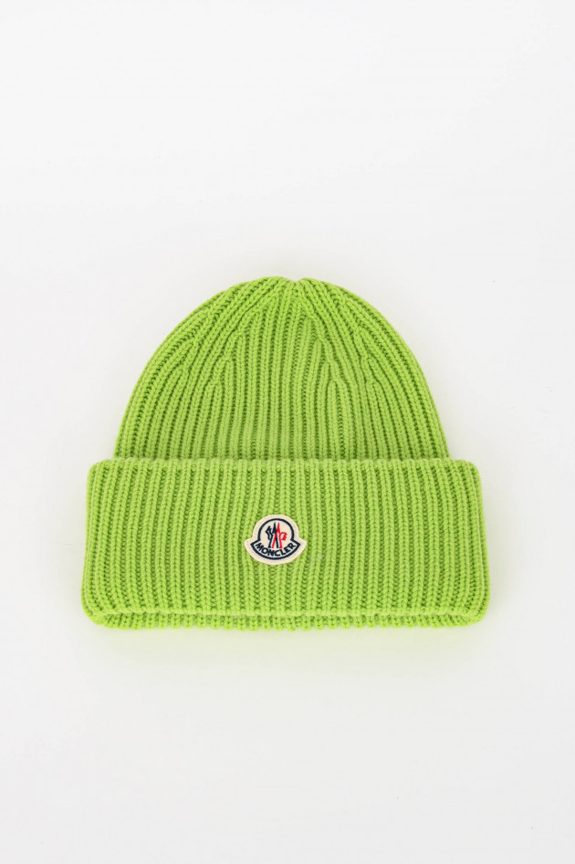 Moncler Mütze aus Woll-Cashmere-Mix in Hellgrün