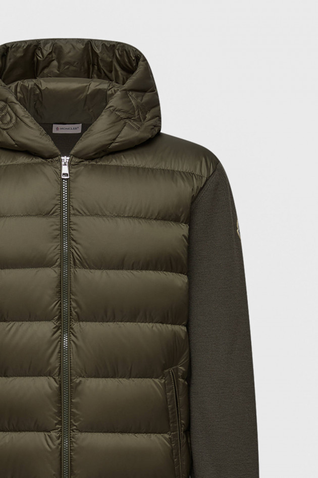 Moncler Hybrid Daunenjacke CARDIGAN in Oliv