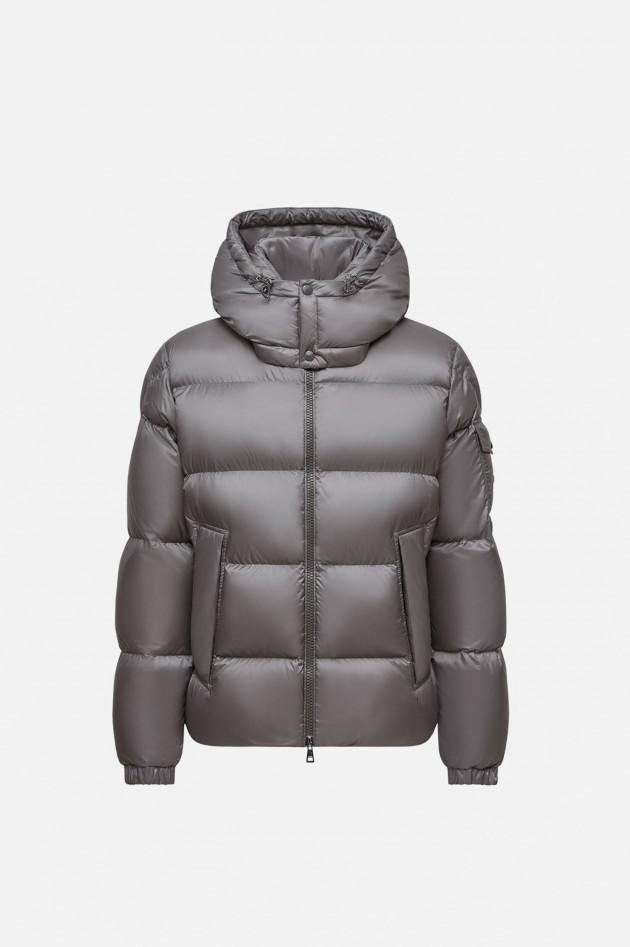 Moncler Daunenjacke mit Kapuze in Grau