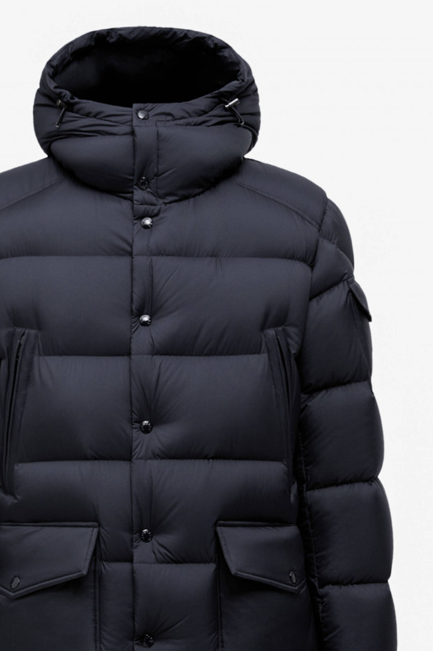 Moncler Daunenparka mit Kapuze in Navy