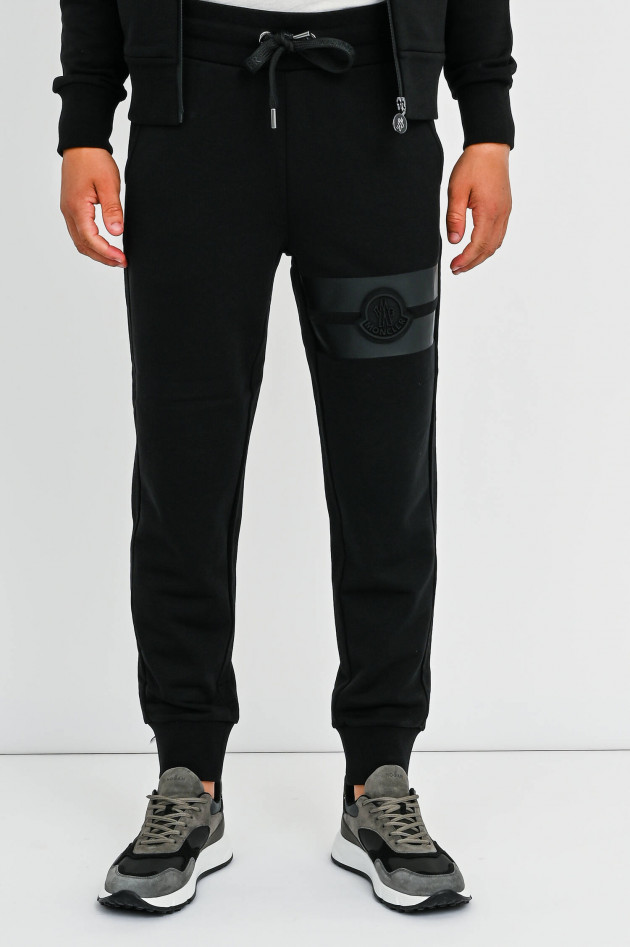 Moncler Jogginghose mit Logo-Patch in Schwarz