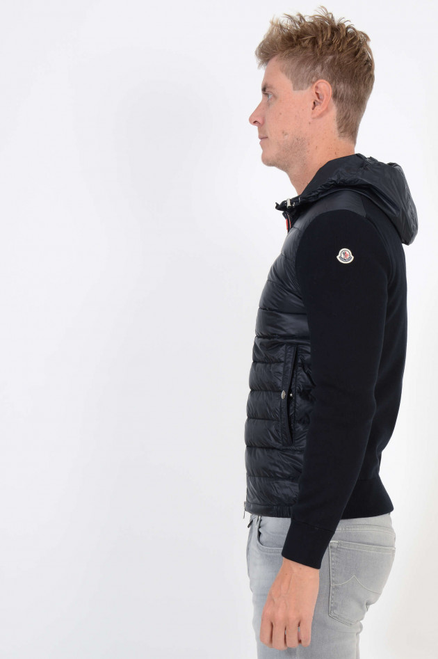 Moncler Jacke mit Vorderseite aus Daunenstepp in Navy