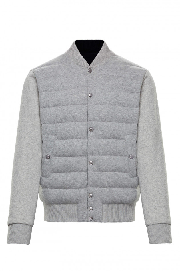 Moncler Wende-Jacke in Navy/Grau meliert