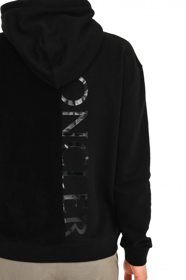 Moncler Hoodie MAGLIA CON CAPPUCCIO in Schwarz