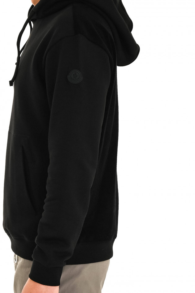 Moncler Hoodie MAGLIA CON CAPPUCCIO in Schwarz