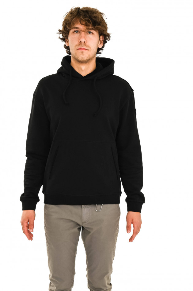 Moncler Hoodie MAGLIA CON CAPPUCCIO in Schwarz