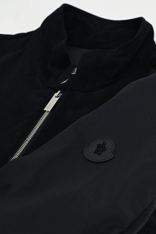 Moncler Lederjacke BARELLES in Schwarz