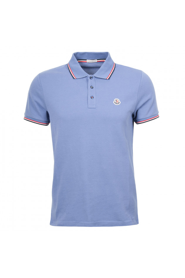 Moncler Poloshirt in Hellblau