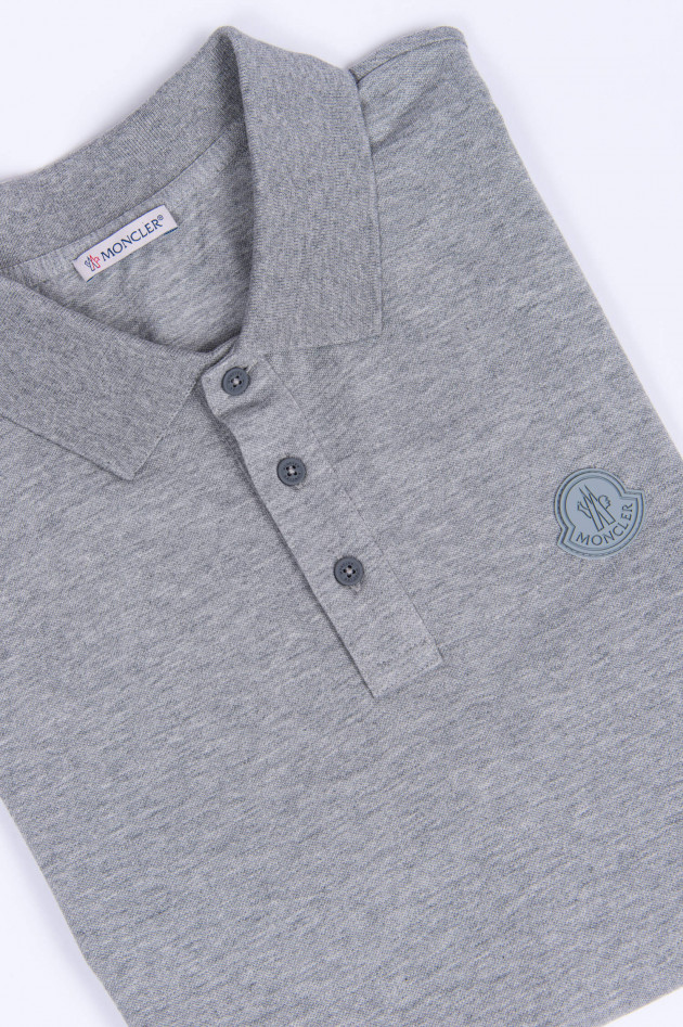 Moncler Poloshirt MANICA CORTA in Grau meliert