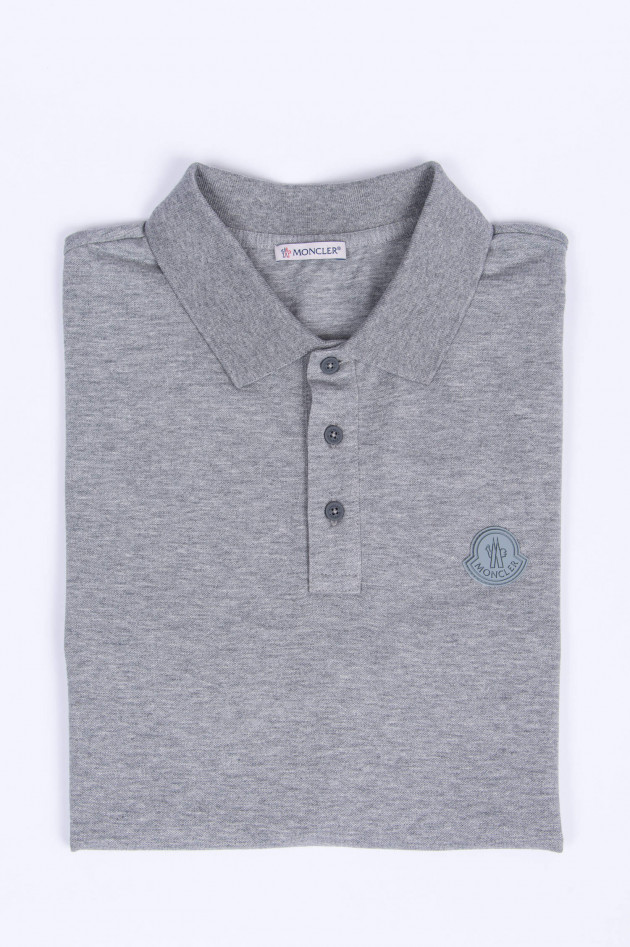 Moncler Poloshirt MANICA CORTA in Grau meliert