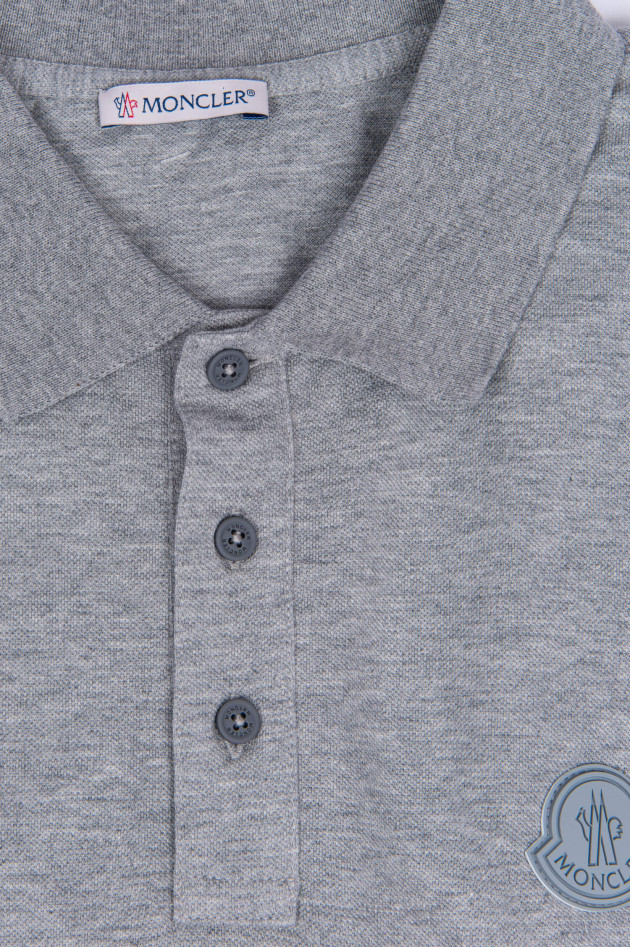 Moncler Poloshirt MANICA CORTA in Grau meliert