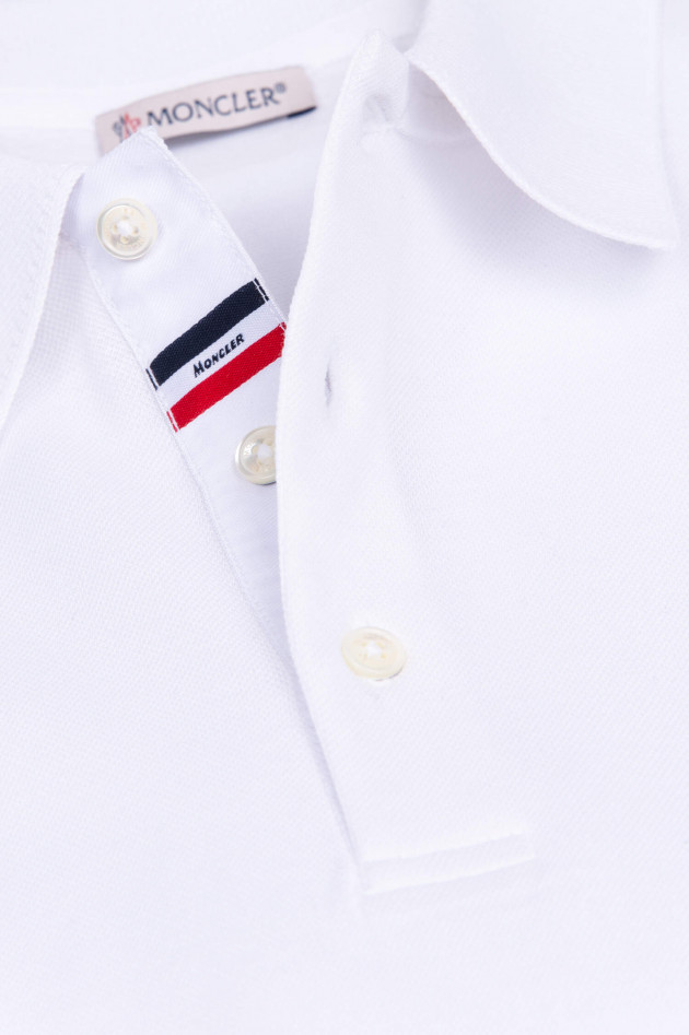 Moncler Poloshirt mit Detail an der Knopfleiste in Weiß