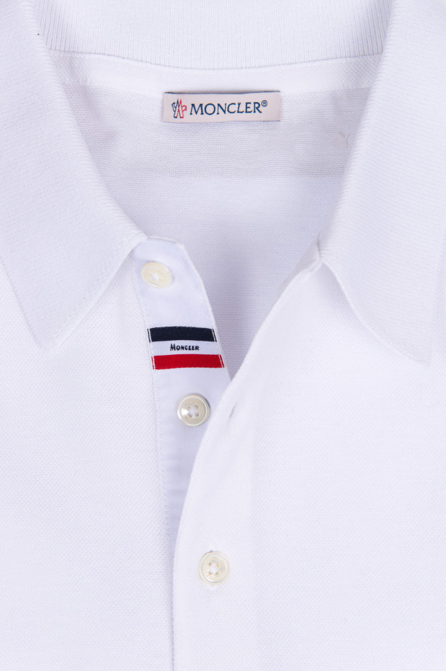 Moncler Poloshirt mit Detail an der Knopfleiste in Weiß