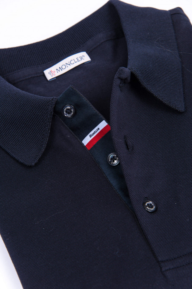 Moncler Poloshirt mit Detail an der Knopfleiste in Navy