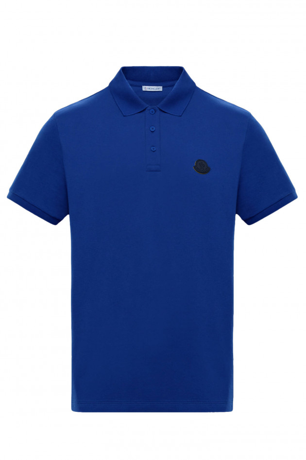 Moncler Poloshirt MANICA CORTA in Azurblau