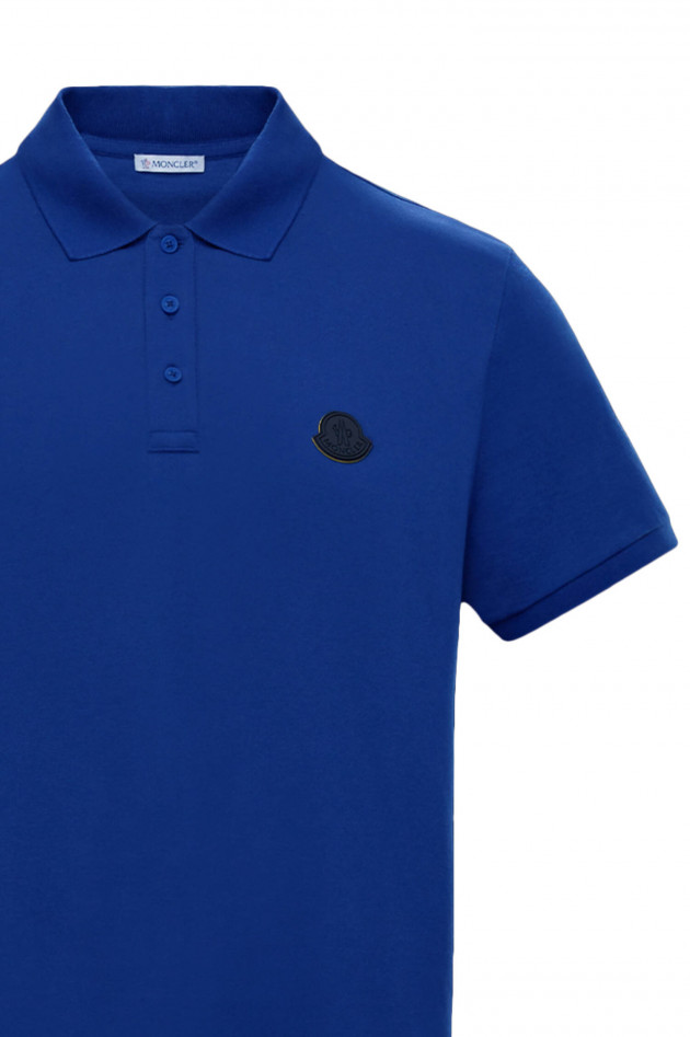 Moncler Poloshirt MANICA CORTA in Azurblau