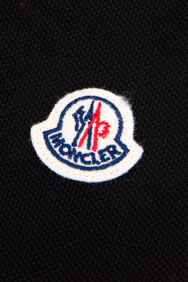 Moncler Poloshirt MAGLIA mit Streifen-Details in Schwarz