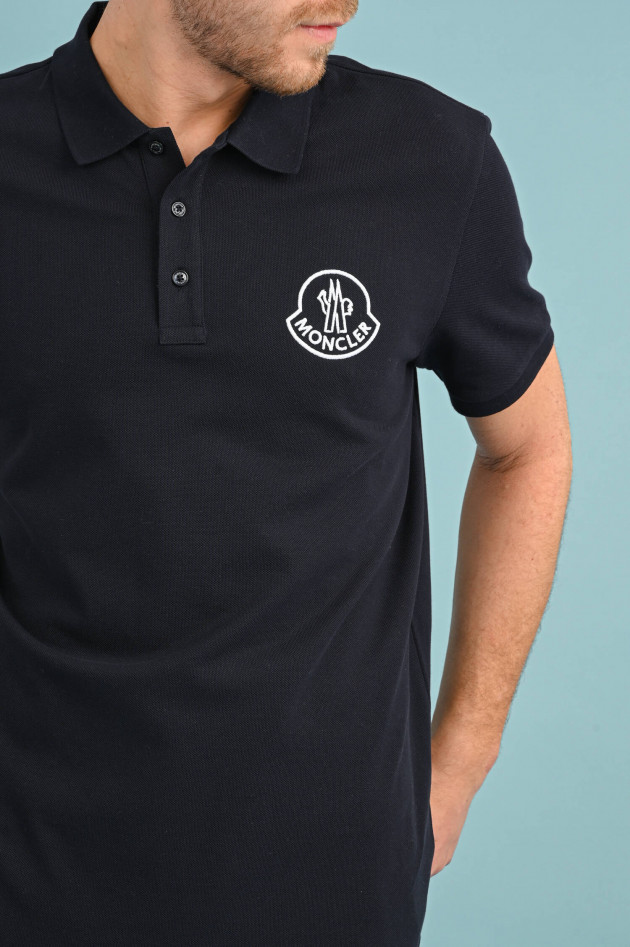 Moncler Piqué Poloshirt in Navy