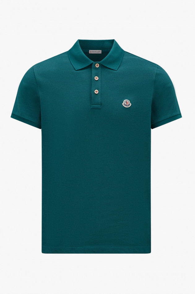 Moncler Klassiches Poloshirt in Dunkelgrün