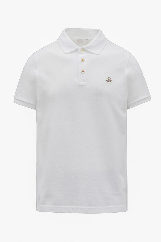 Moncler Klassiches Poloshirt in Weiß