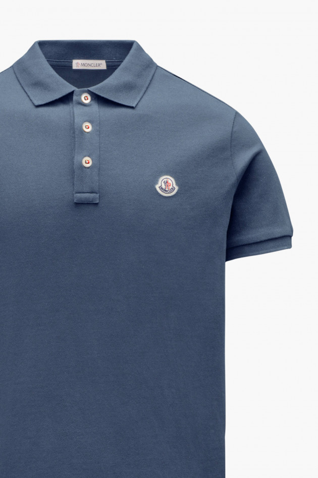 Moncler Klassiches Poloshirt in Dunkelblau