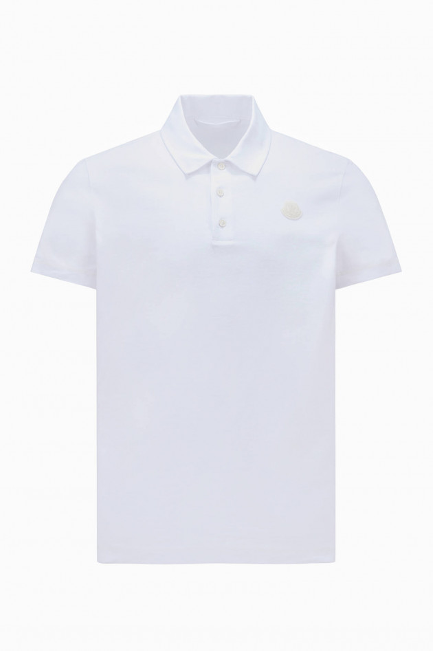 Moncler Poloshirt aus Baumwolljersey in Weiß
