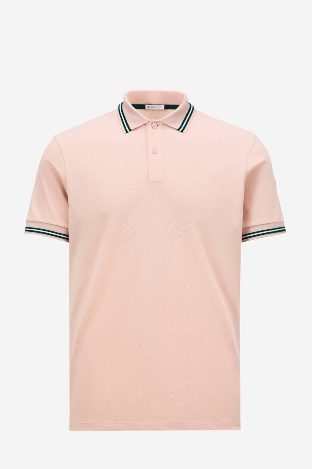 Moncler  Poloshirt mit Streifen-Details in Rosa