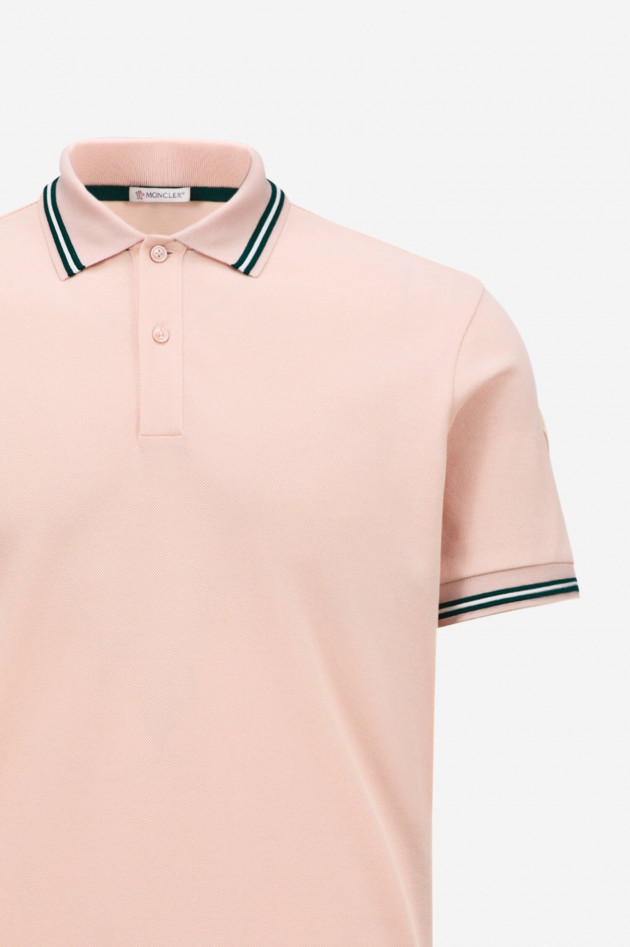 Moncler  Poloshirt mit Streifen-Details in Rosa