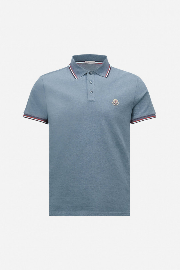 Moncler  Poloshirt mit Streifen-Details in Hellblau