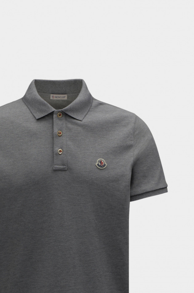 Moncler  Poloshirt mit Streifen-Details in Grau
