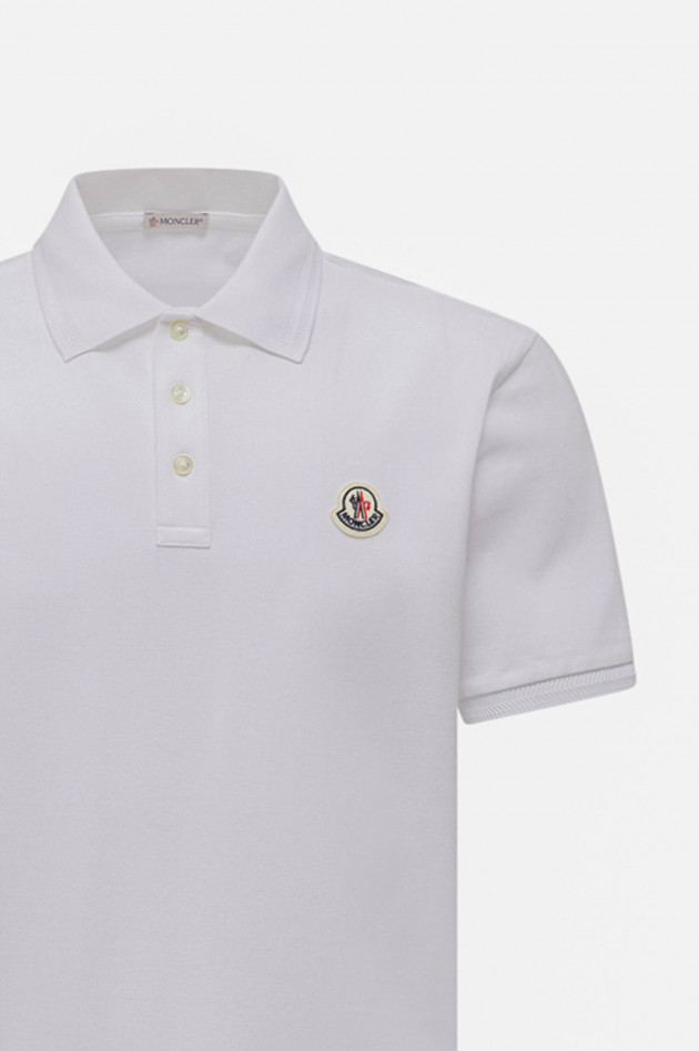 Moncler Poloshirt mit Kragen-Details in Weiß