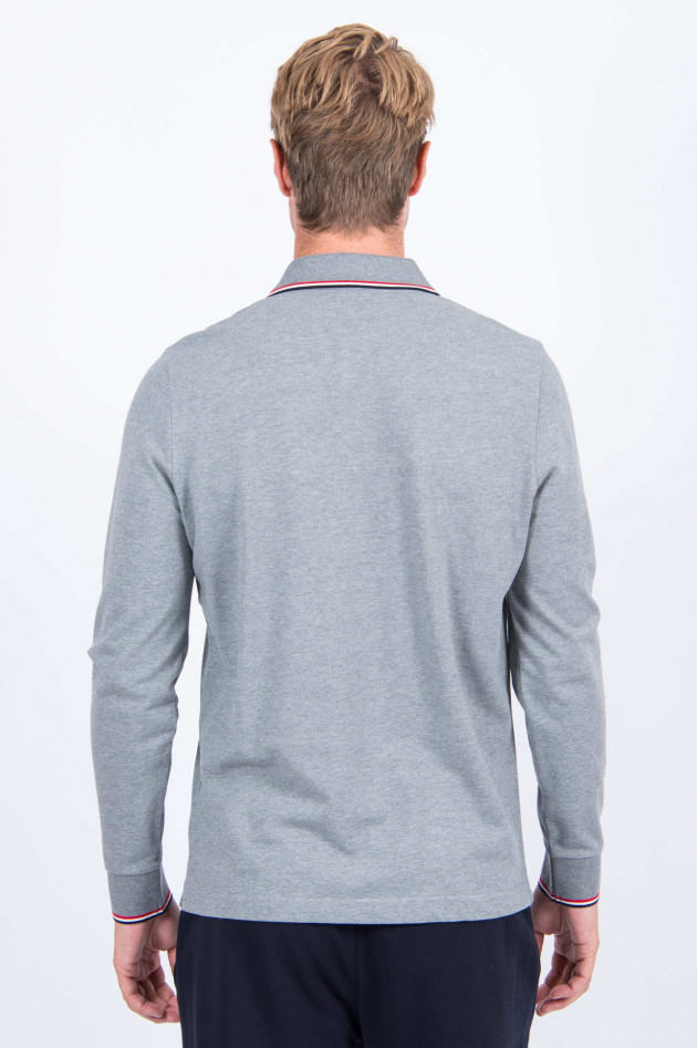 Moncler Langarm-Poloshirt in Grau