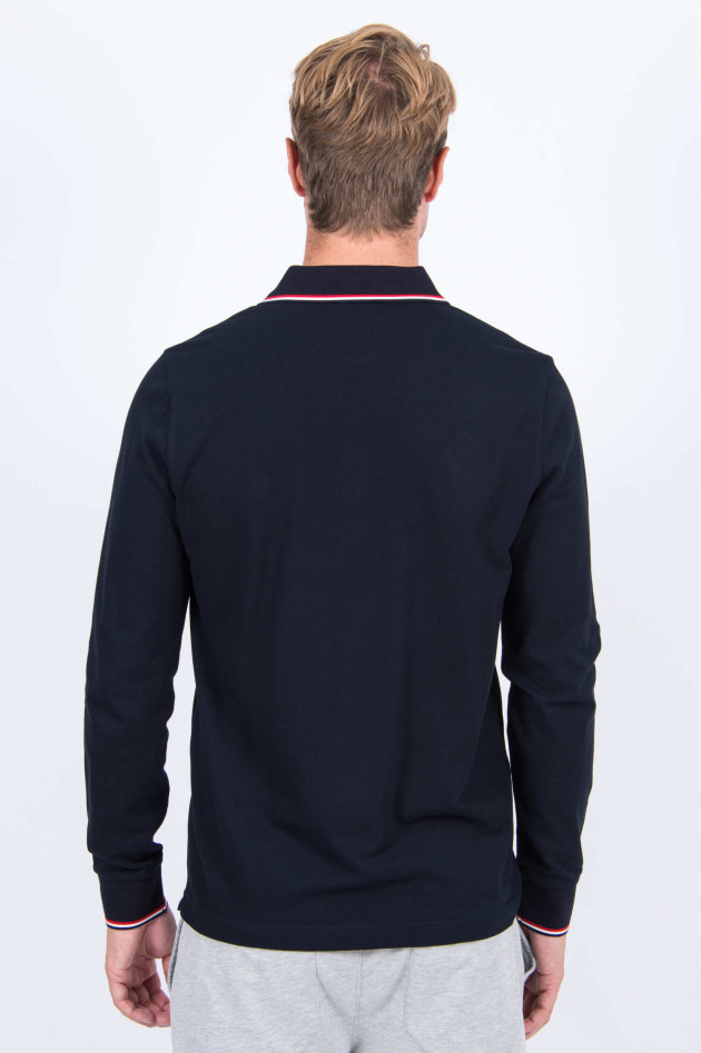 Moncler Langarm-Poloshirt in Navy